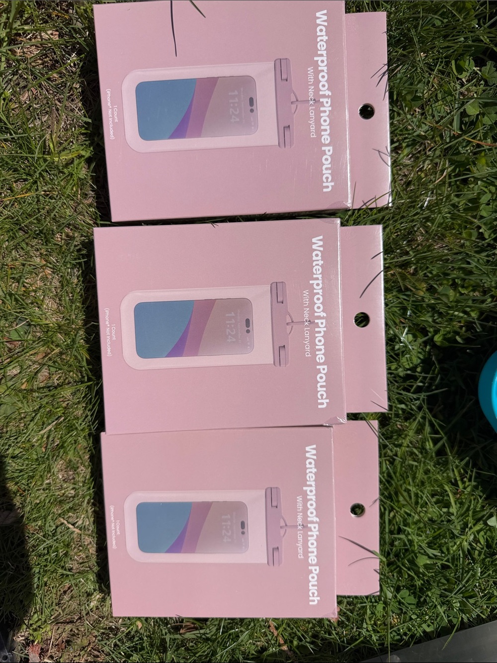 Waterproof Phone Pouch - Pink (3 Pack)